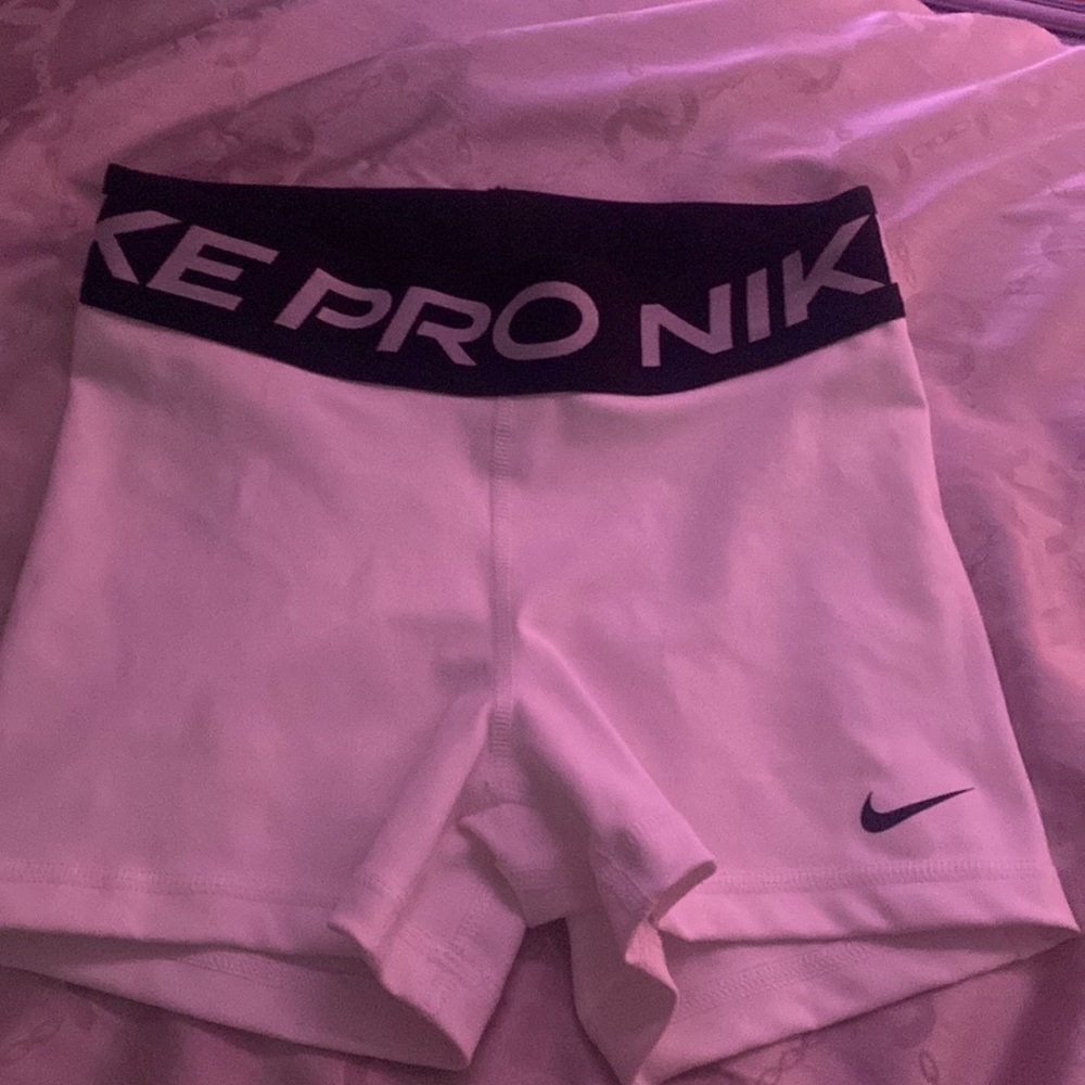White nike pros